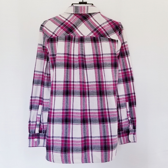Woolrich Pink/Purple Plaid Button Down Flannel - Picture 7 of 15